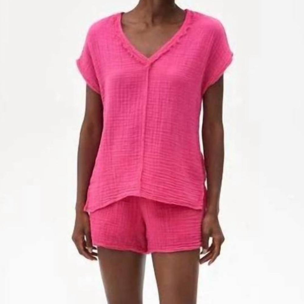 🌟SALE🌟 Michael Stars Peggy Double Gauze Women’s Pink Shorts - Size XL EUC